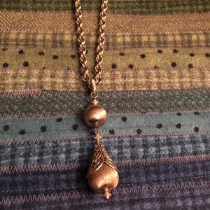 Gold Bauble Thick Chain Necklace